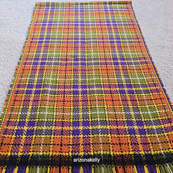 NWOT Altea Wool Scarf Retro Plaid Fringed Italy - Picture 4 of 16